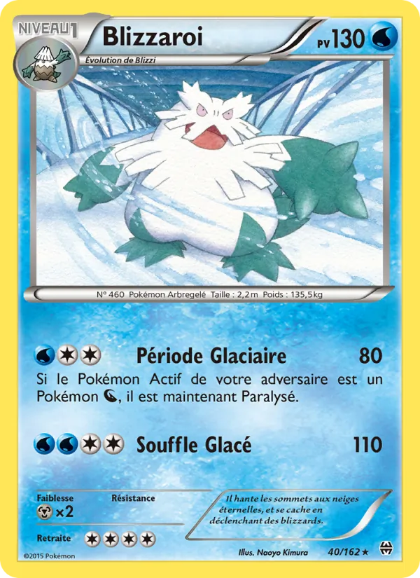 Blizzaroi 40/162 — XY8 – Impulsion Turbo — Carte Pokémon française