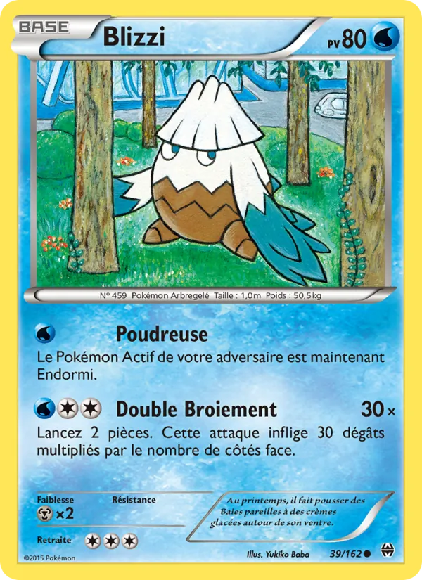 Blizzi 39/162 — XY8 – Impulsion Turbo — Carte Pokémon française