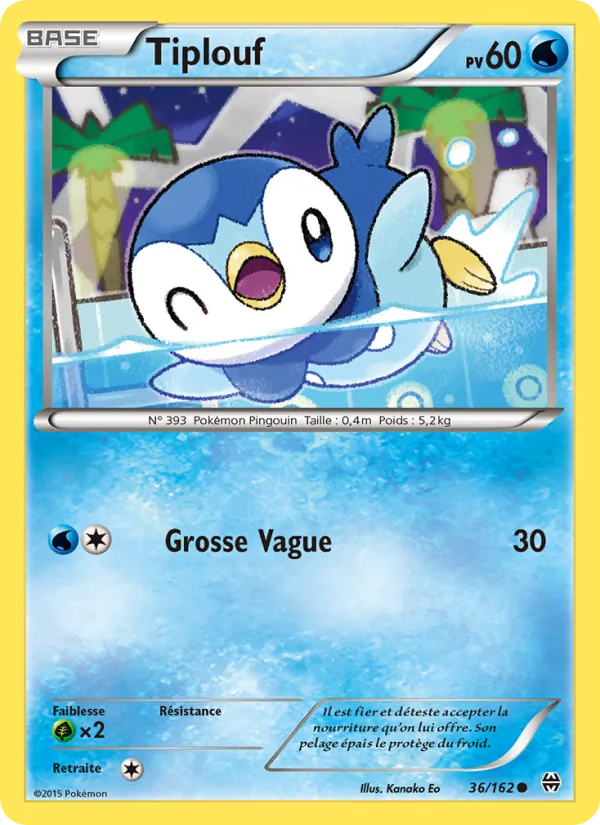 Tiplouf 36/162 — XY8 – Impulsion Turbo — Carte Pokémon française