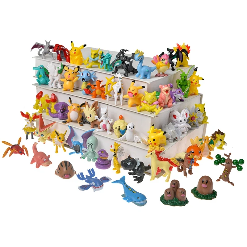 Grandes figurines Pokémon dans une boîte cadeau ou un sac cadeau (20-100 pièces environ 4-6 cm)