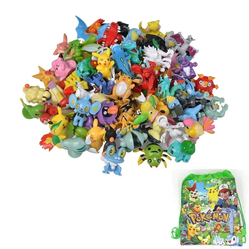 Grandes figurines Pokémon dans une boîte cadeau ou un sac cadeau (20-100 pièces environ 4-6 cm)