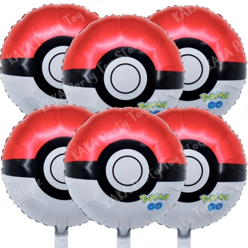 Pack de 6 ballons au look Pokeball - pour les fêtes ou anniversaires Pokémon
