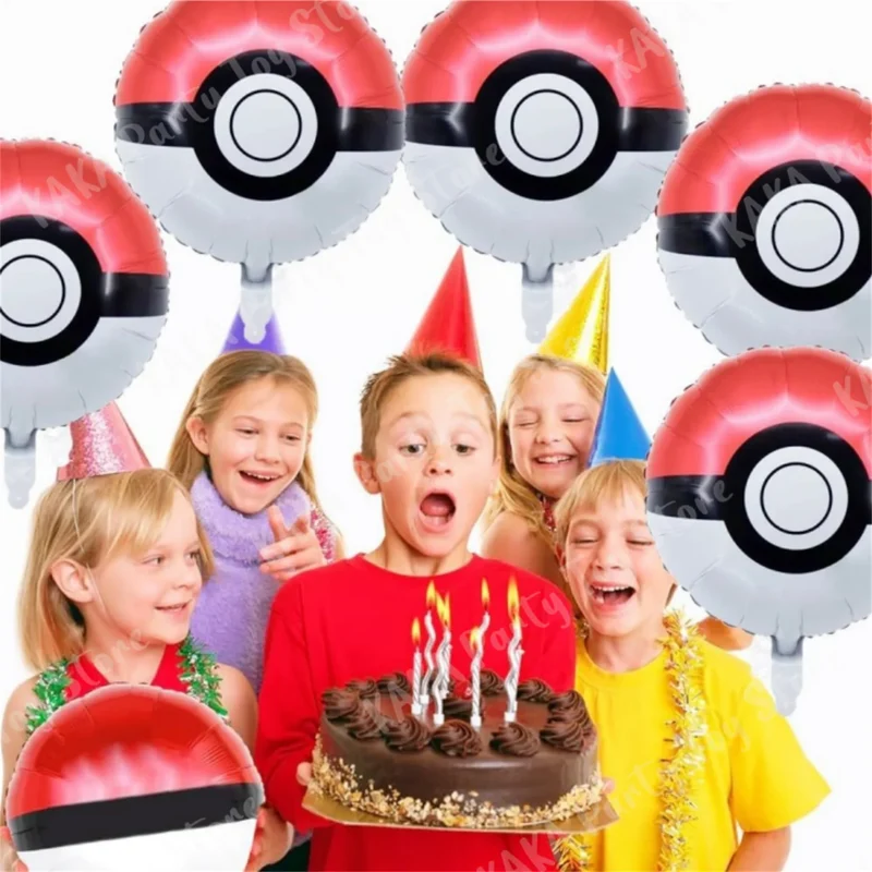 Pack de 6 ballons au look Pokeball - pour les fêtes ou anniversaires Pokémon