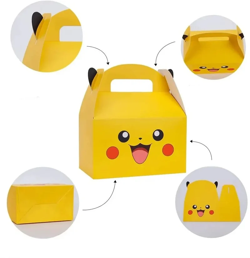 8 sacs d'anniversaire au design Pokémon, Jigglypuff ou Pikachu.