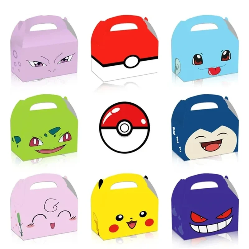 8 sacs d'anniversaire au design Pokémon, Jigglypuff ou Pikachu.