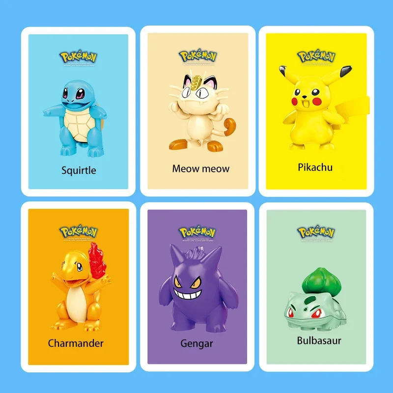 Ensemble de 11 figurines Pokémon à pince, blocs de construction, mini figurines