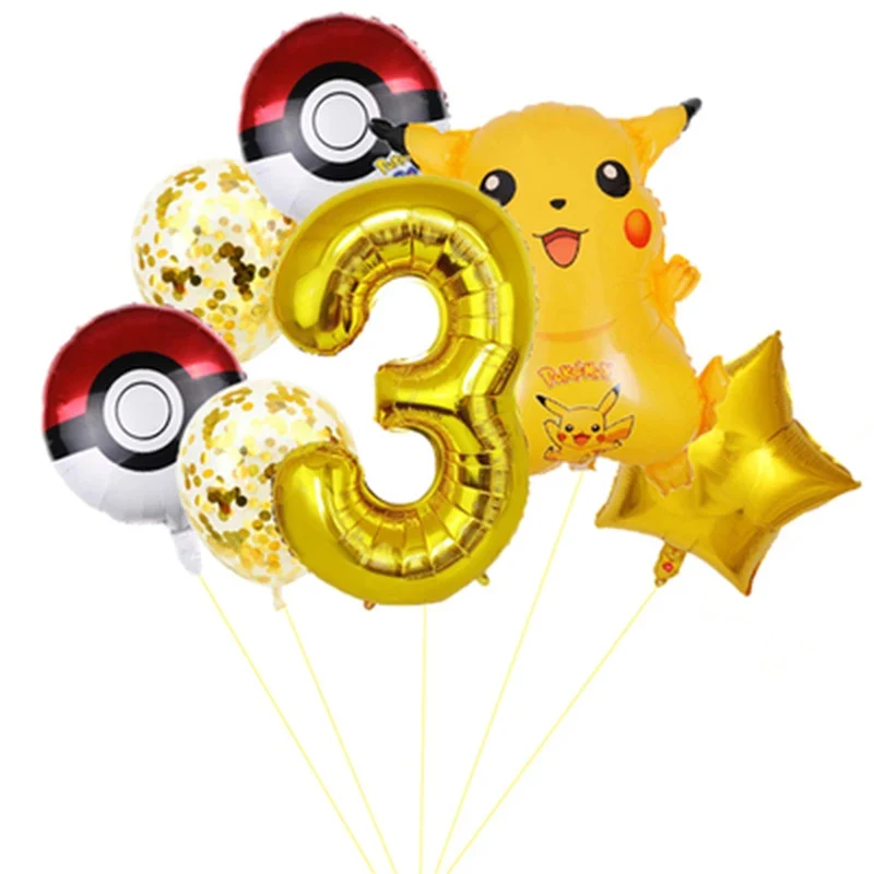 Pokemon Pikachu Joyeux Anniversaire Ballons Décoration D'anniversaire