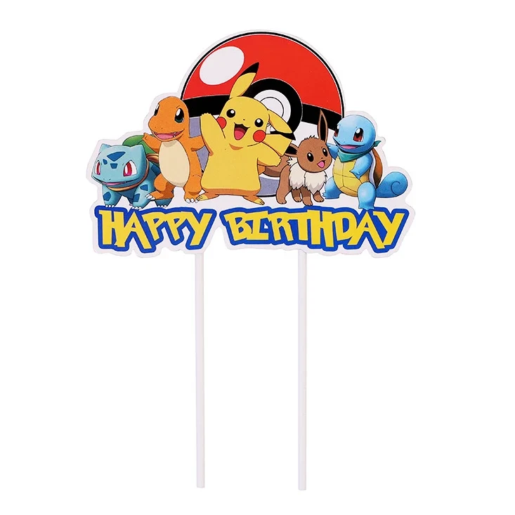 Décoration de gâteau d'anniversaire Pokémon