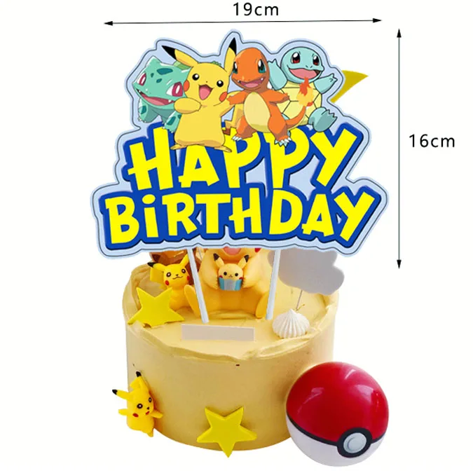 Décoration de gâteau d'anniversaire Pokémon
