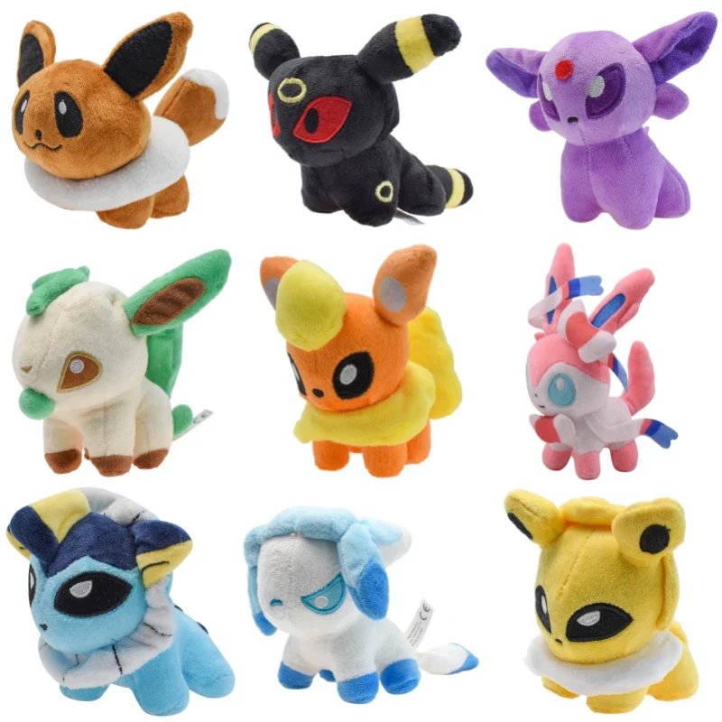 Développements Kawaii Eevee Nachtara, Psiana, Blitza et autres peluches (env. 10cm)