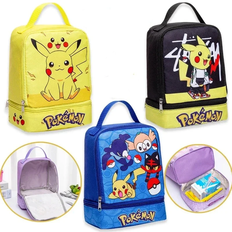Sac à bento portable Pokemon Pikachu pour enfants