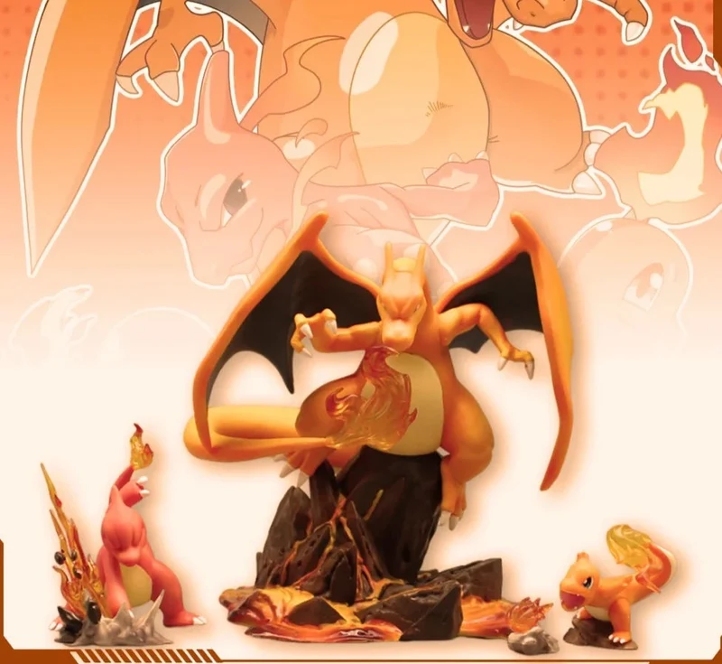 Ensemble de figurines Charizard Evolution Charizard (env. 13 cm)