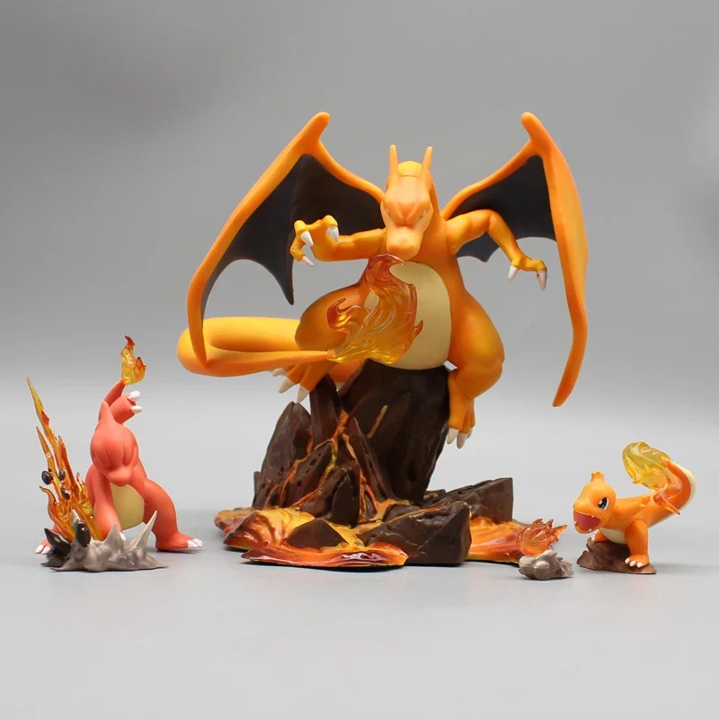 Ensemble de figurines Charizard Evolution Charizard (env. 13 cm)
