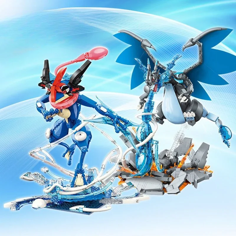 Ensemble de jouets de blocs de construction Charizard Charizard X ou Quajutsu Greninja