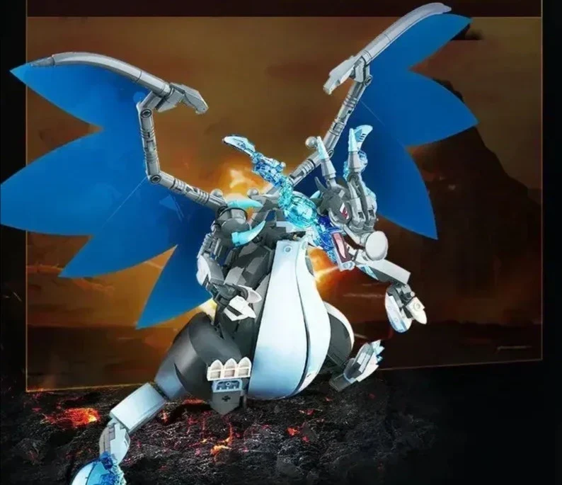 Ensemble de jouets de blocs de construction Charizard Charizard X ou Quajutsu Greninja