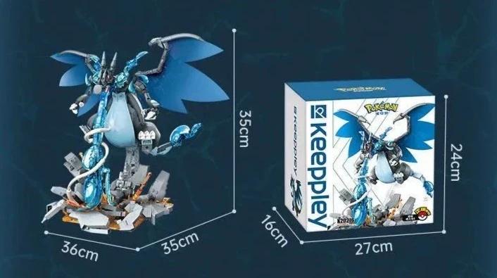 Ensemble de jouets de blocs de construction Charizard Charizard X ou Quajutsu Greninja