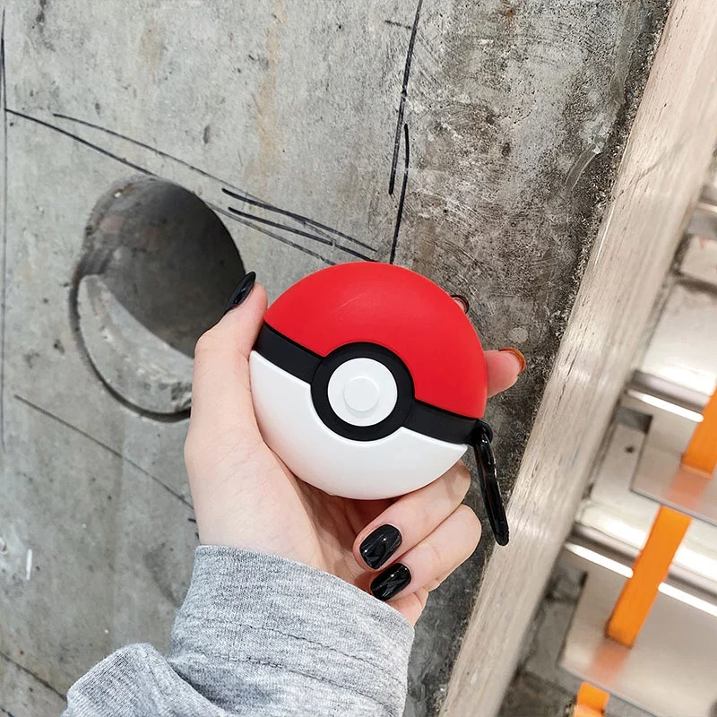 Étui de protection pour Airpods Pro ou Samsung FreeBuds au look Pokeball