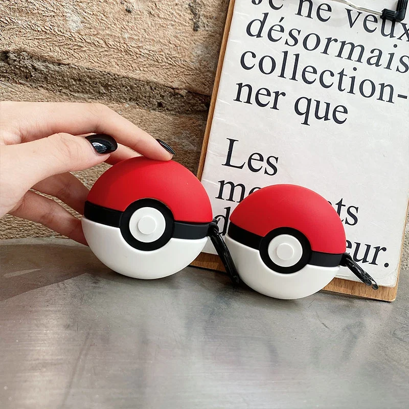 Étui de protection pour Airpods Pro ou Samsung FreeBuds au look Pokeball