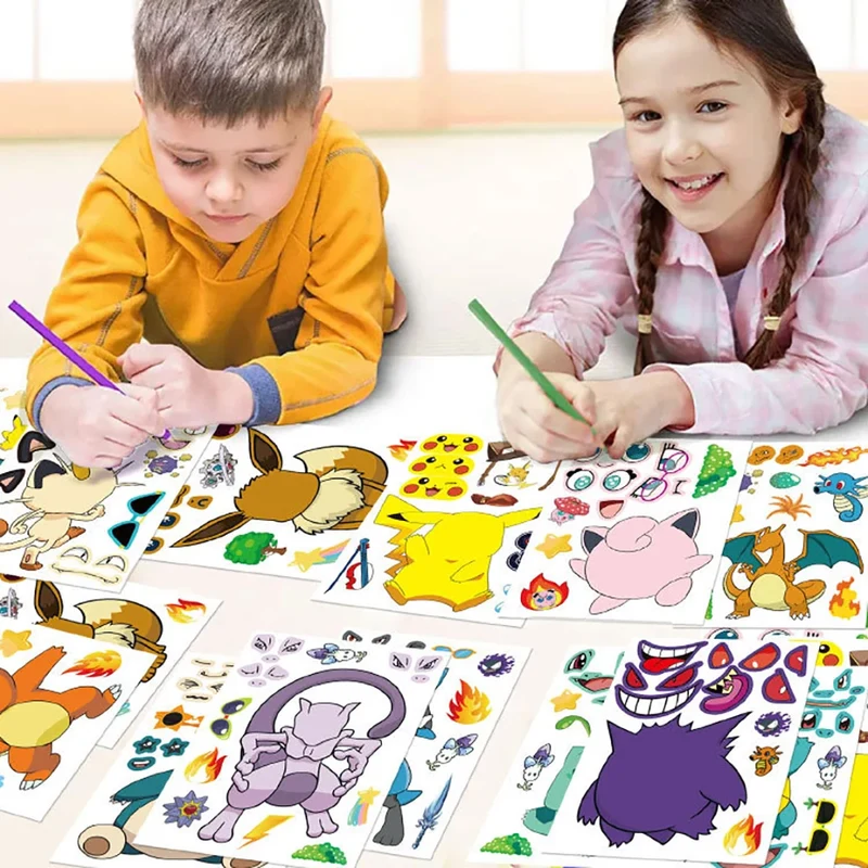 Puzzle d'autocollants Pokémon de nombreux Pokémon différents