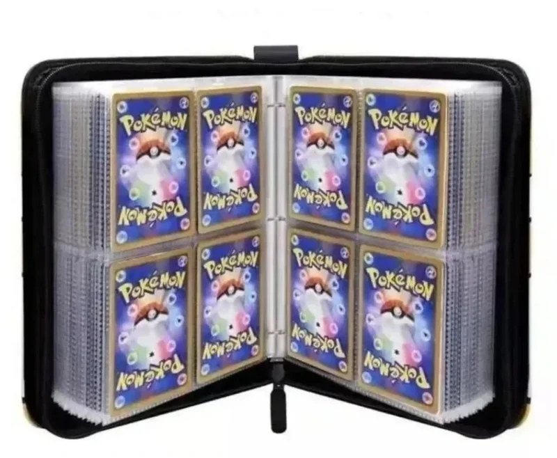 Dossier collector pouvant contenir jusqu'à 320 cartes Pokémon dans de nombreux motifs Pokémon.