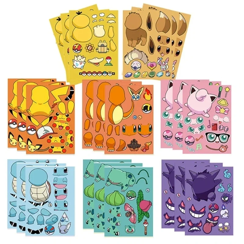 Puzzle d'autocollants imperméable dans de nombreux motifs Pokémon