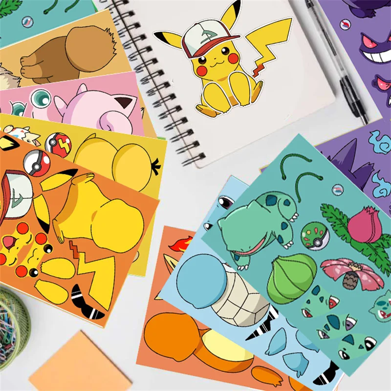 Puzzle d'autocollants imperméable dans de nombreux motifs Pokémon
