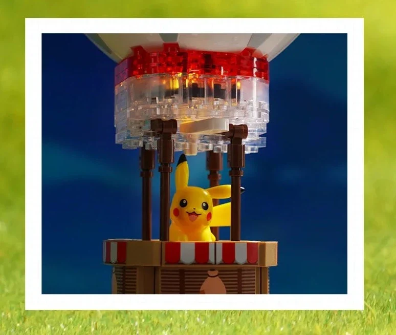 Jouet de bloc de construction de pince de montgolfière de Pokeball volant