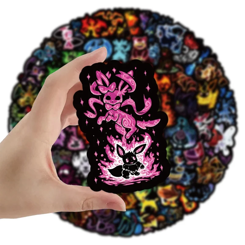 Décalcomanies autocollantes Neon Pokemon Graffiti (10, 30, 50 ou 100 pcs.)