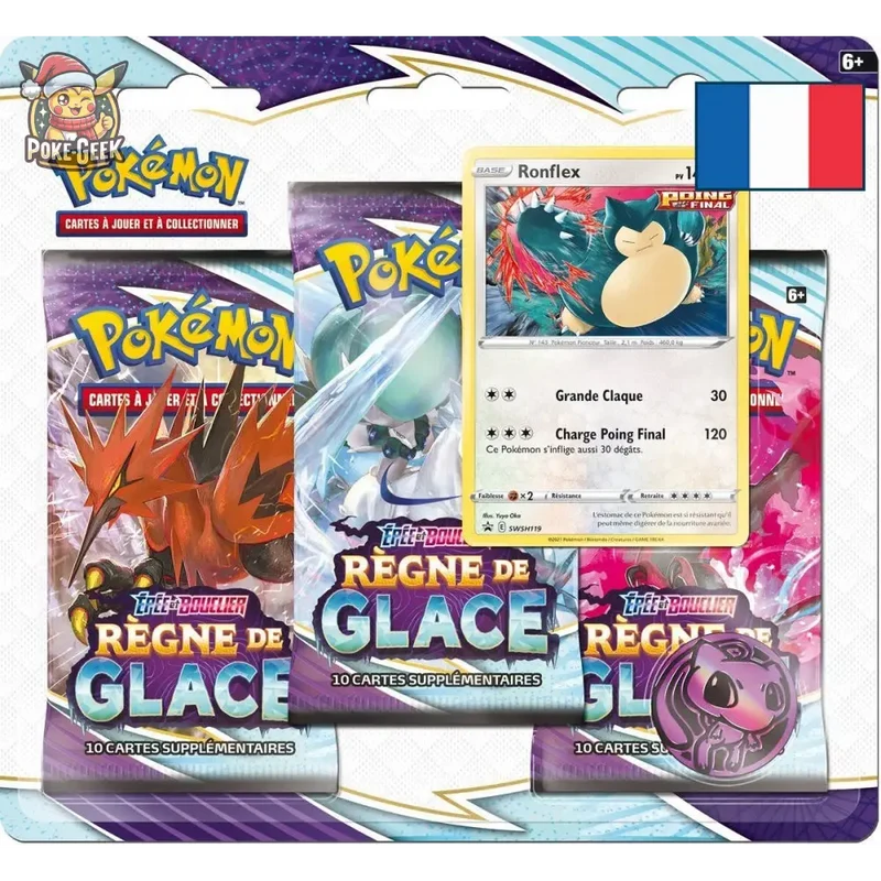 Tripack 3 Boosters Pokémon EB06 Règne de Glace – Français