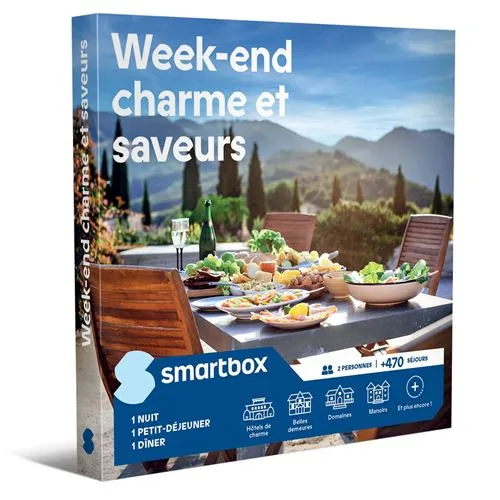 Coffret cadeau SmartBox Week-end de charme et saveurs