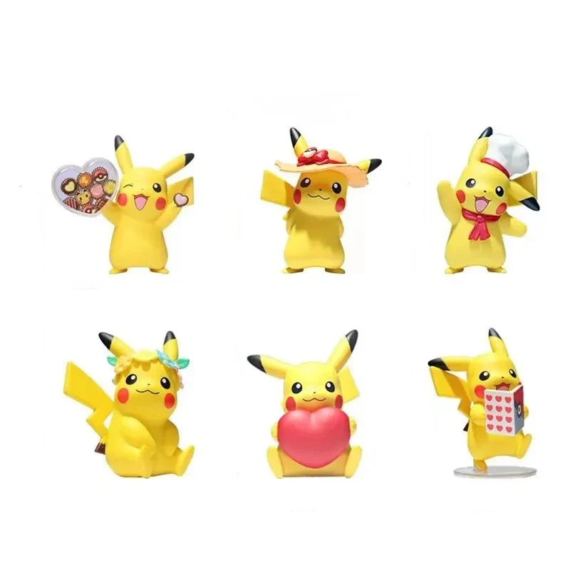 Set de 6 figurines Pikachu aux motifs de cuisine