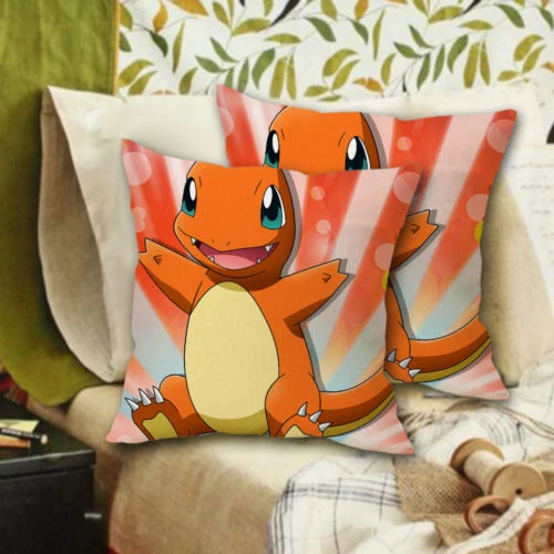 Taies d'oreiller Pokemon (Pikachu, Charmander, Charizard, Bulbizarre)