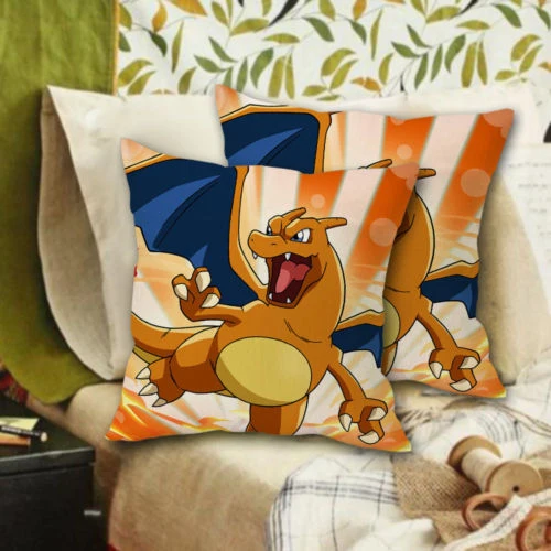 Taies d'oreiller Pokemon (Pikachu, Charmander, Charizard, Bulbizarre)