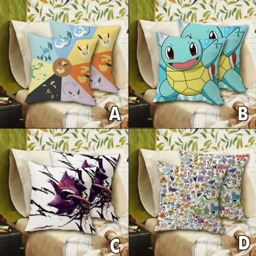 Taie d'oreiller Pokemon (4 motifs différents)
