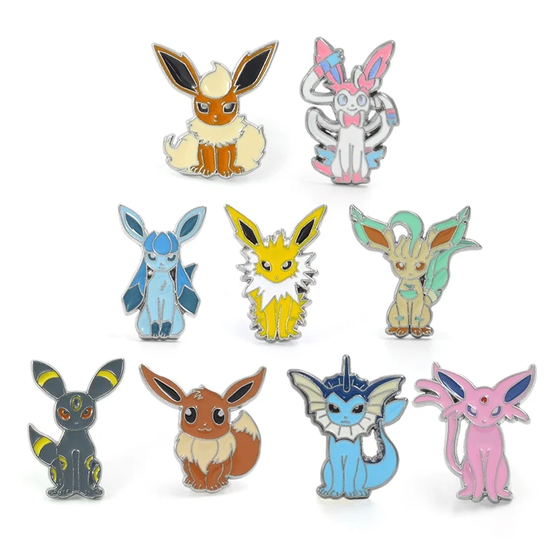 Pokemon Eevee Espeon, Jolteon, Flareon, Vaporeon, Sylveon Badges - Pins - Badges
