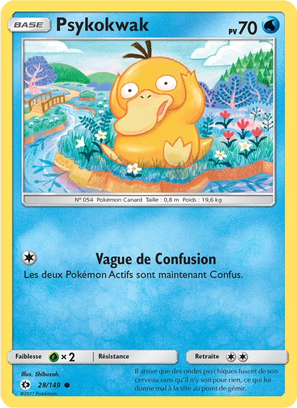 Psykokwak 28/149 — SL1 – Soleil et Lune — Carte Pokémon française