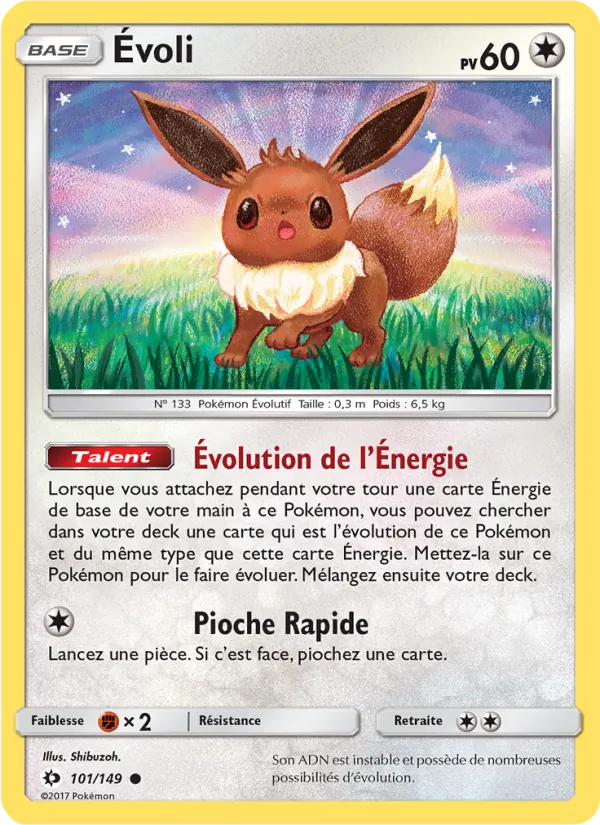 Évoli 101/149 — SL1 – Soleil et Lune — Carte Pokémon française