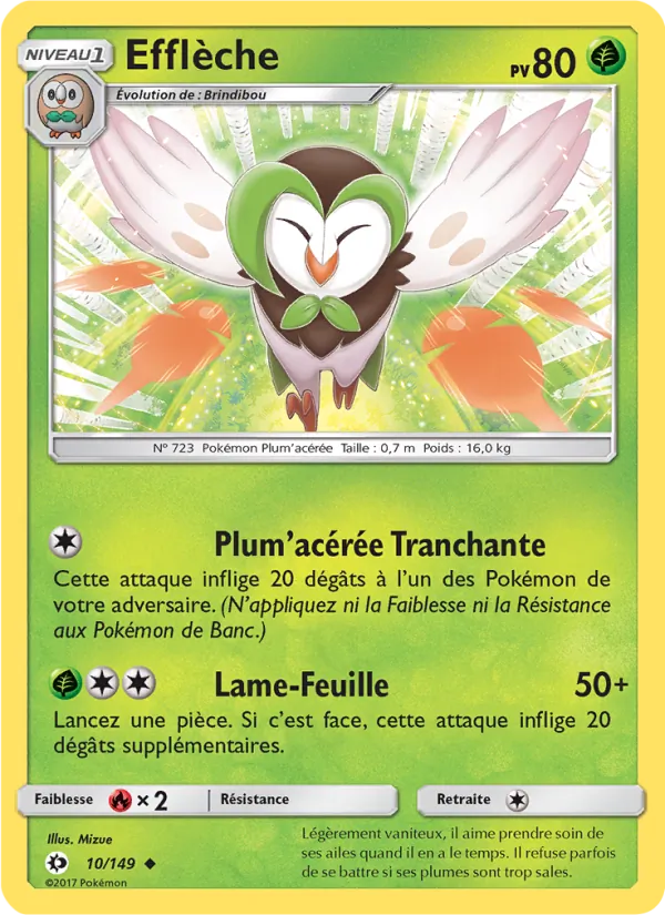Efflèche 10/149 — SL1 – Soleil et Lune — Carte Pokémon française