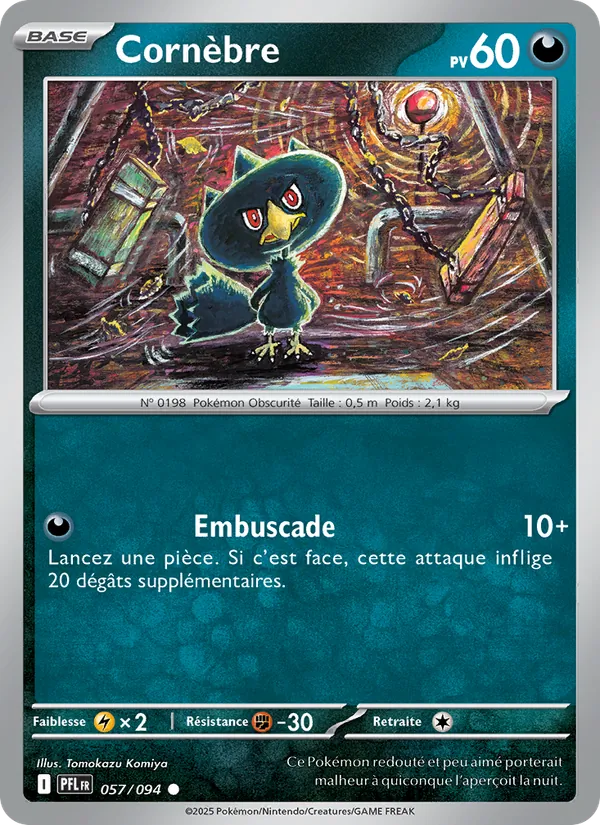 Cornèbre 57/94 — ME02 – Flammes Fantasmagoriques — Carte Pokémon française
