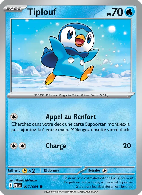 Tiplouf 27/94 — ME02 – Flammes Fantasmagoriques — Carte Pokémon française