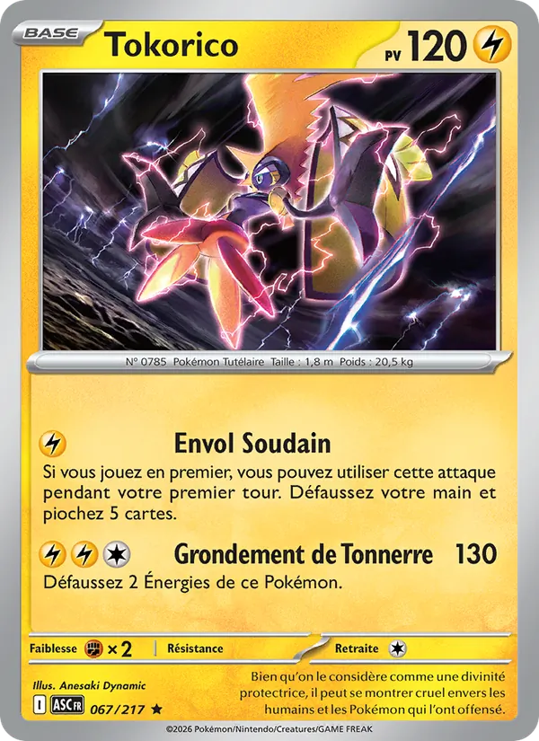 Tokorico 67/217 — ME02.5 – Héros Transcendants — Carte Pokémon française