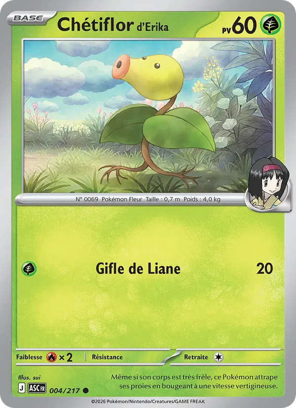 Chétiflor d'Erika 4/217 — ME02.5 – Héros Transcendants — Carte Pokémon française