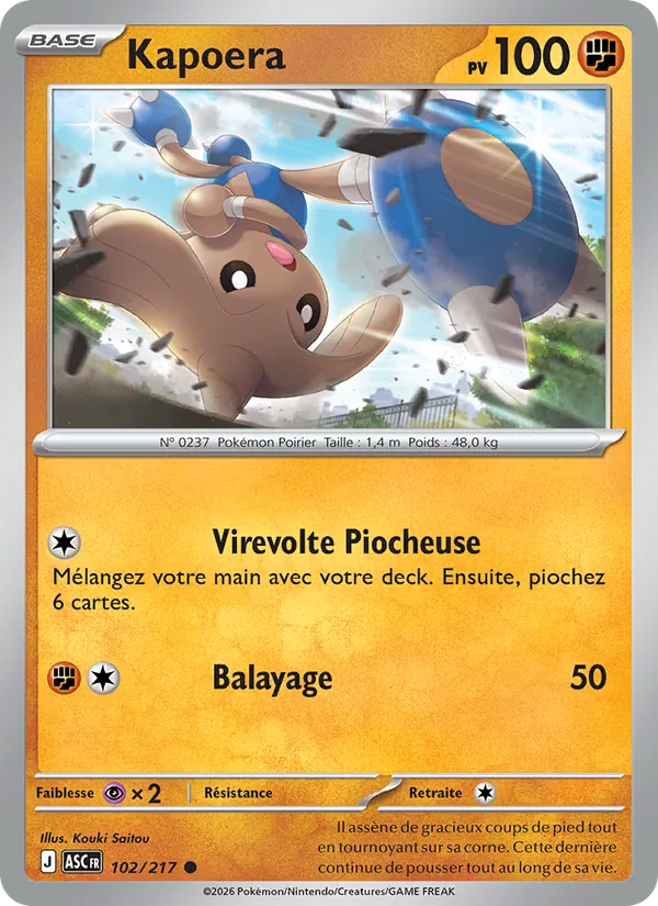 Kapoera 102/217 — ME02.5 – Héros Transcendants — Carte Pokémon française