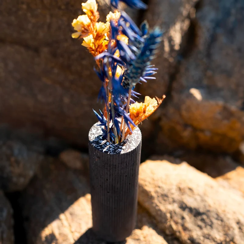 Vase soliflore en coquillages recyclés Malàkio