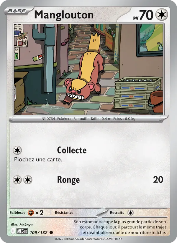 Manglouton 109/132 — ME01 — Méga-Évolution — Carte Pokémon française