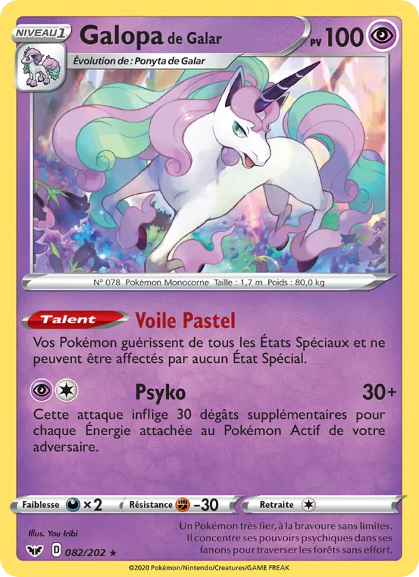 Galopa de Galar 82/202 — EB01 – Épée et Bouclier — Carte Pokémon française