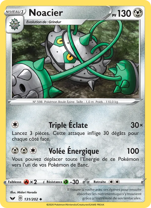 Noacier 131/202 — EB01 – Épée et Bouclier — Carte Pokémon française