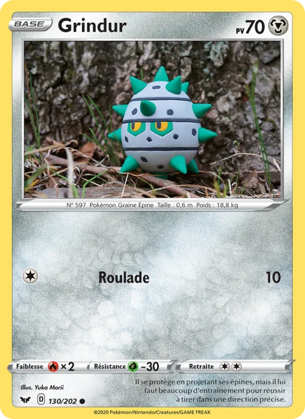 Grindur 130/202 — EB01 – Épée et Bouclier — Carte Pokémon française