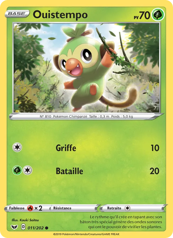 Ouistempo 11/202 — EB01 – Épée et Bouclier — Carte Pokémon française