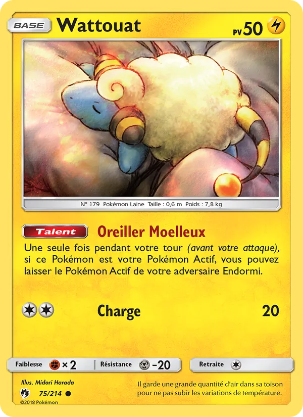 Wattouat 75/214 — SL8 – Tonnerre Perdu — Carte Pokémon française